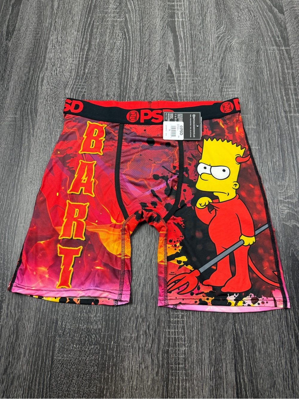 PSD The Simpsons Bart Boxer Briefs Men’s Size M NWT